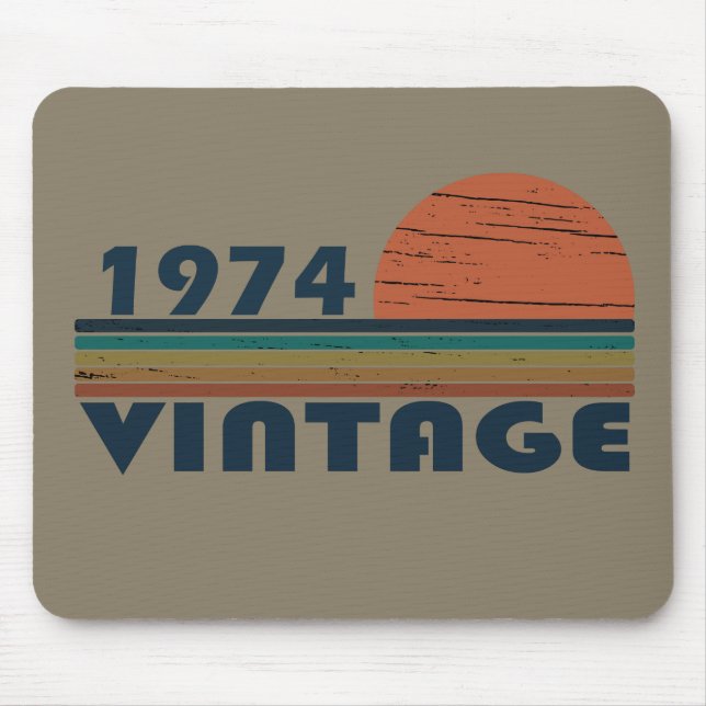 Mousepad Nascer em presente de aniversário de 1974 (Frente)