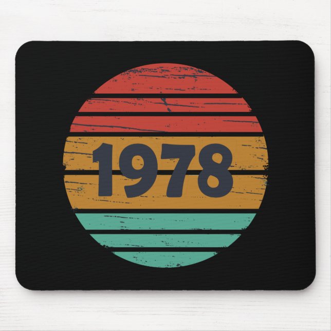 Mousepad Nascer em presente de aniversário de 1978 (Frente)