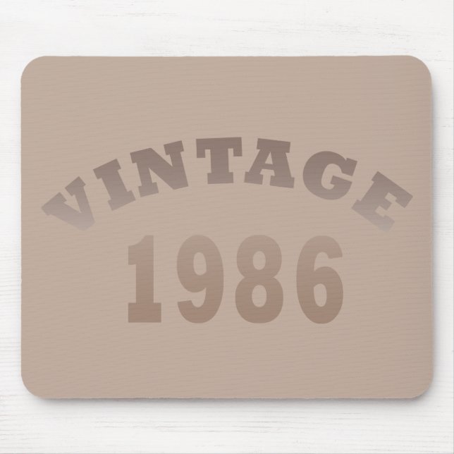 Mousepad Nascer em presente de aniversário de 1986 (Frente)