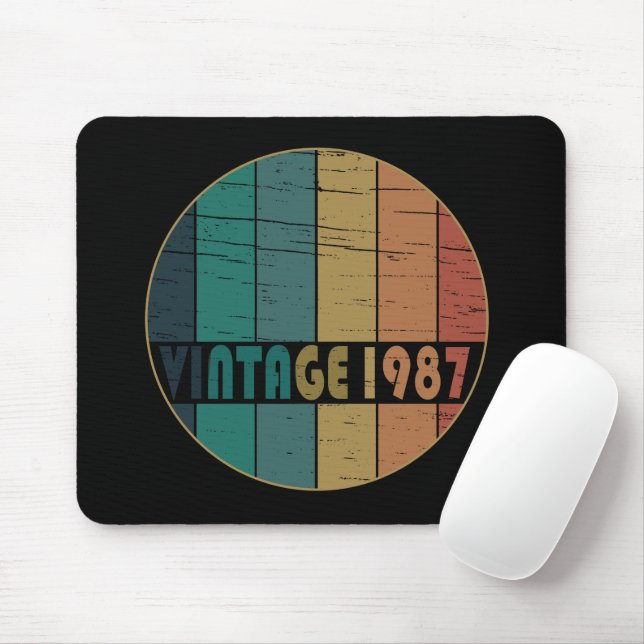 Mousepad nascer em presente de aniversário de 1987 (Com mouse)