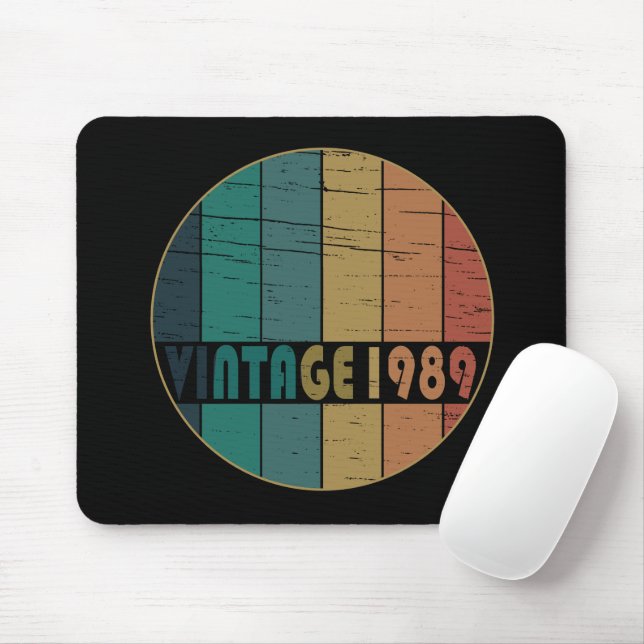Mousepad Nascer em presente de aniversário de 1989 (Com mouse)