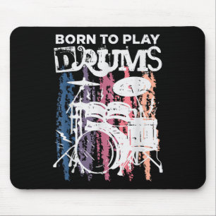 Mousepad Nascer Para Tocar Drumm Drumming Rock Music Banda