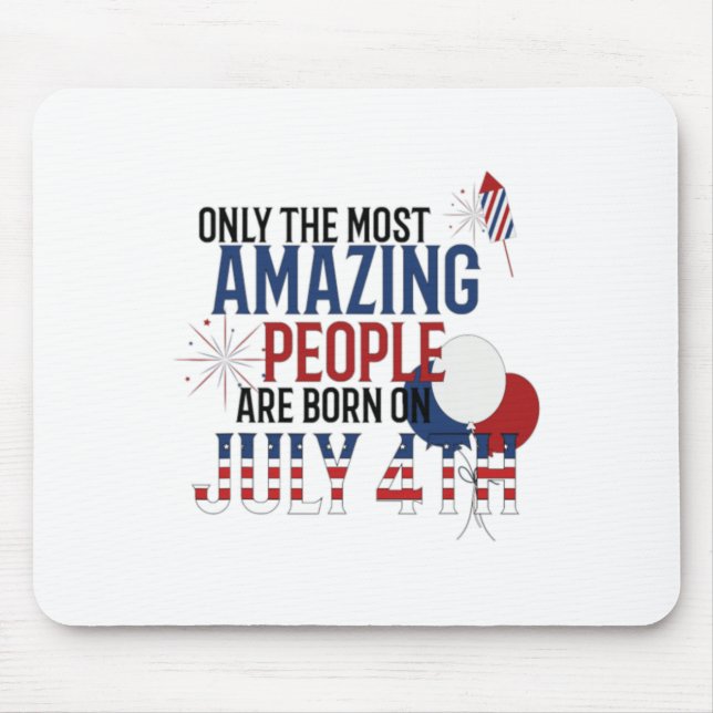 Mousepad Nascer pessoas No Dia da Independência de 4 de jul (Frente)