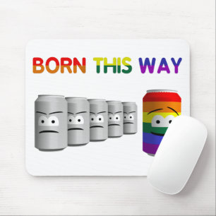 Mousepad Nascer Por Esta Via LGBT Rainbow Stripe LGBT