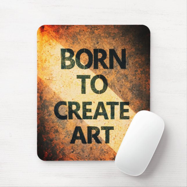 Mousepad Nascido para Criar Arte Citação Motivacional Textu (Com mouse)
