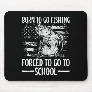Mousepad Nascido Para Ir Pescar B Peixe Menino Pescador Kid