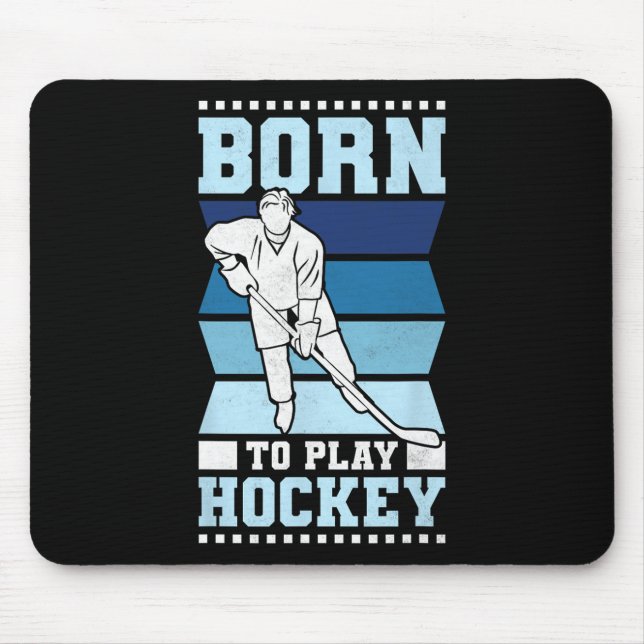 Mousepad Nascido Para Jogar Hóquei (Frente)