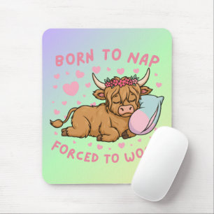 Mousepad Nascido para Latir Forçado a Trabalhar Meme Engraç