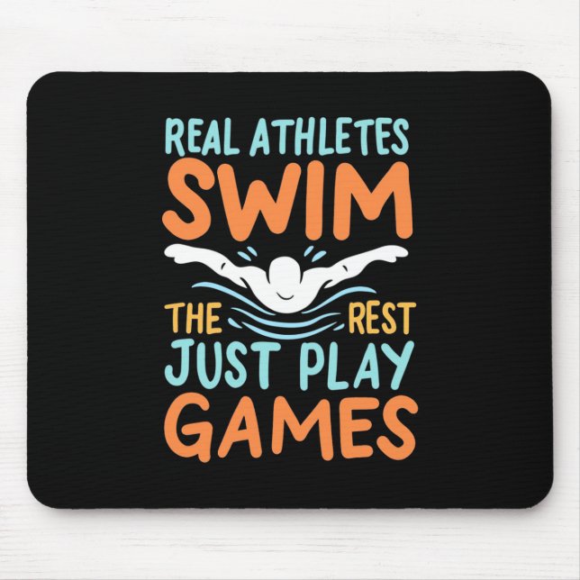 Mousepad Natação de atletas reais (Frente)