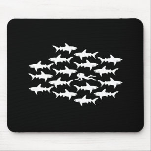 Mousepad Natação do mergulhador de mergulhador com uma