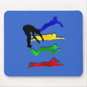 Mousepad Natação dos esportes de água dos nadadores da