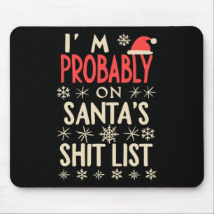 Mousepad Natais vintages divertidos que provavelmente estou