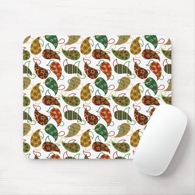 Mousepad Natais vintages Paisley (Com mouse)