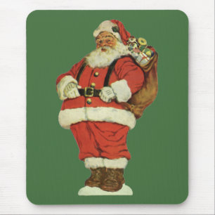 Mousepad Natais vintages, Papai Noel Vitoriano com Brinqued