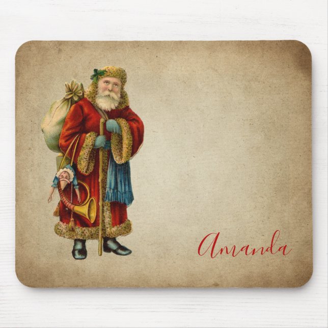 Mousepad Natais vintages Velho Pai Natal (Frente)