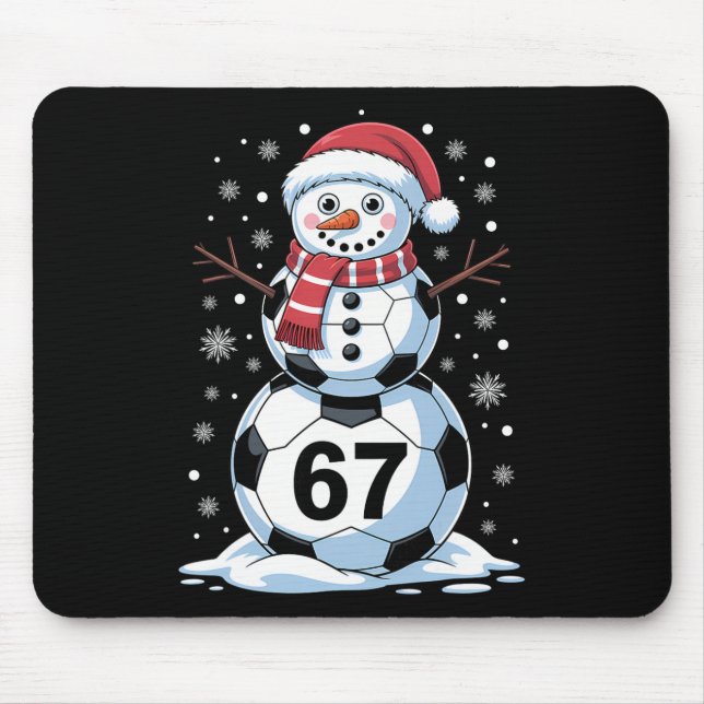 Mousepad Natal 67 Meme Futebol Boneco de Neve Árvore Divert (Frente)