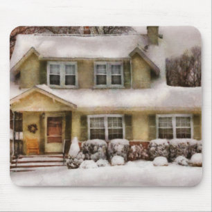Mousepad Natal - a uma manhã do inverno frio