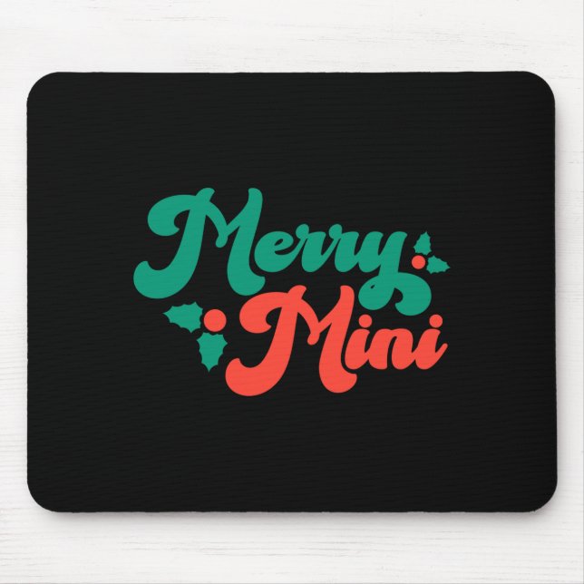Mousepad Natal Alegre Mini Bonito Moderno Script Tygraphy B (Frente)