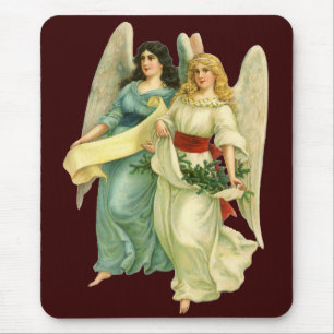 Mousepad Natal Antigo, Anjos Vitorianos Angelicais