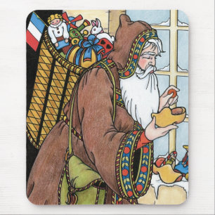 Mousepad Natal Antigo, Brinquedos do Papai Noel Tamancos Sa