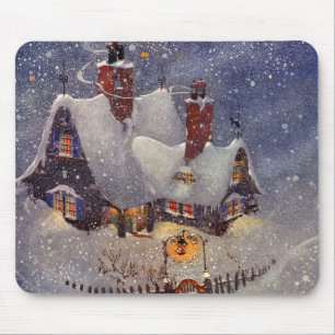 Mousepad Natal Antigo, Oficina do Papai Noel Polo Norte