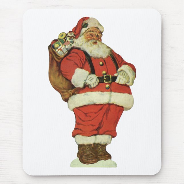 Mousepad Natal Antigo, Papai Noel Vitoriano com Brinquedos (Frente)