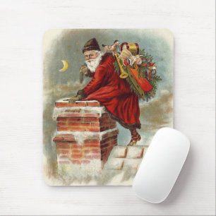Mousepad Natal Antigo Vitoriano São Nicolau no Telhado