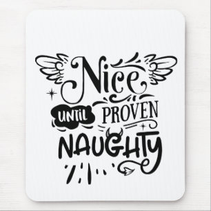 Mousepad Natal Bom Até Provado Travesso Papai Noel Engraçad