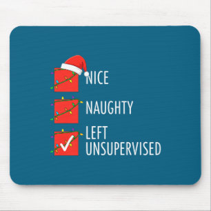 Mousepad Natal Bonito Travesso Deixado Sem Supervisão Trave