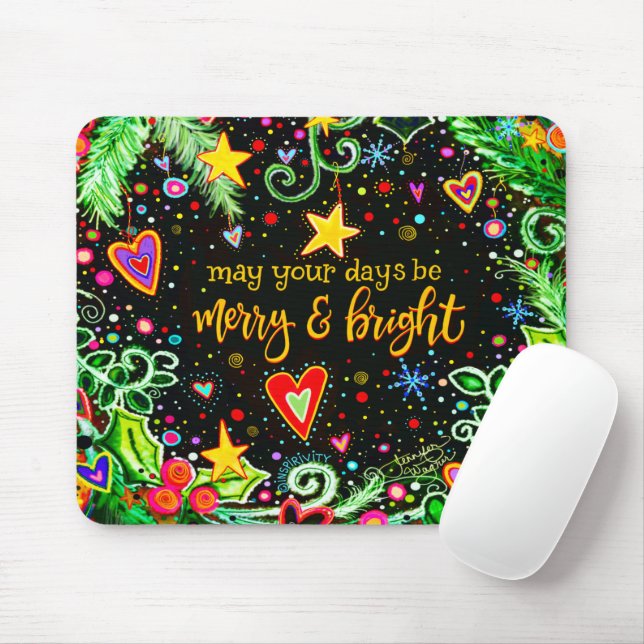 Mousepad Natal brilhante de Feliz de Natal Inspiracional (Com mouse)