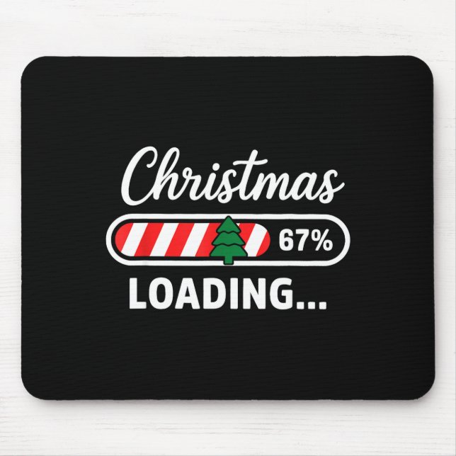 Mousepad Natal Carregando 67% Engraçado 6 7 Meme Xmas Gen A (Frente)