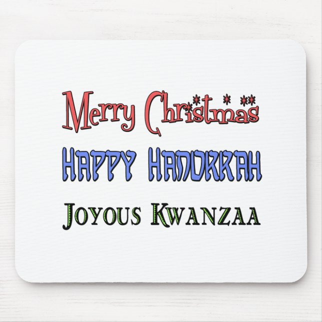 Mousepad Natal - Chanucá - Kwanzaa (Frente)