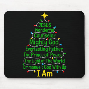 Mousepad Natal cristão Jesus Bíblia Nomes Árvore de Natal S