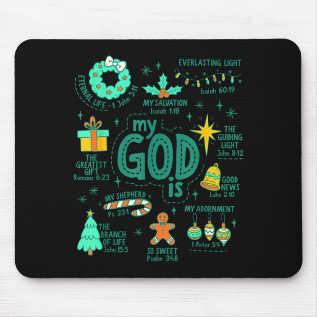 Mousepad Natal cristão Meu Deus é Jesus É a Razão  (Frente)