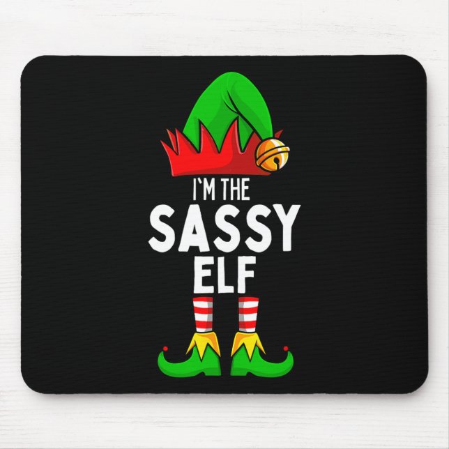 Mousepad Natal da Família Sassy Elf Matching (Frente)