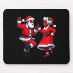 Mousepad Natal Dançando Preto Santa Senhora Afro-Americana