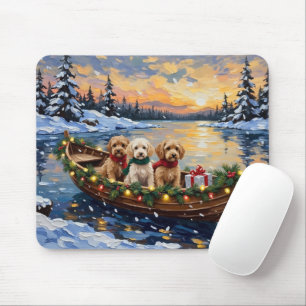 Mousepad Natal de barco do Cockapoo