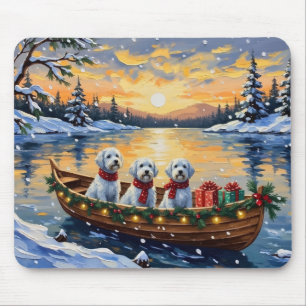 Mousepad Natal de Barco Maltês