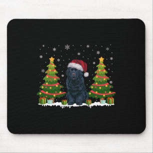 Mousepad Natal de Santa Hat do Cão Santa Hat da Terra Nova