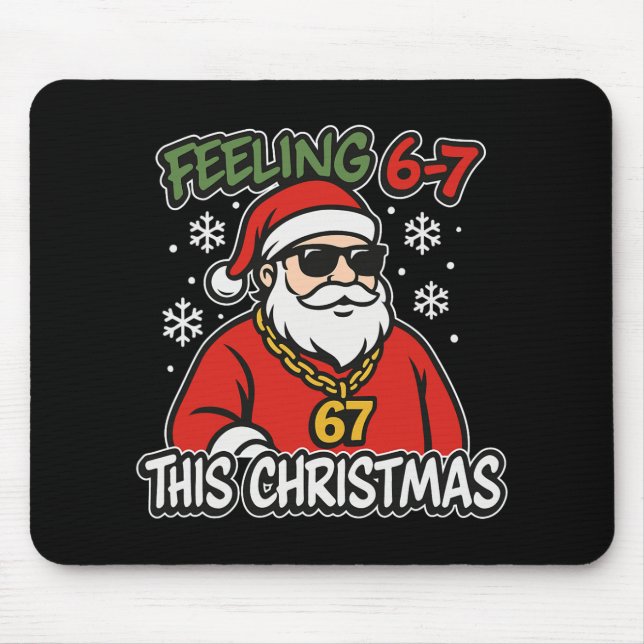 Mousepad Natal Divertido Crianças 6-7 67 Seis Sete Meme Men (Frente)
