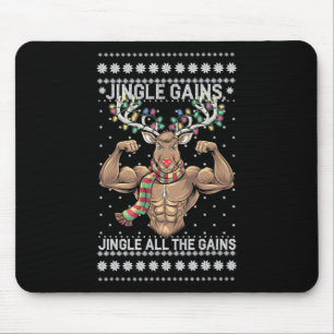 Mousepad Natal divertido do Reindeer treino de ginásio Jing
