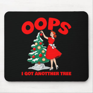 Mousepad Natal Divertido Retro Oops Peguei Outra Árvore