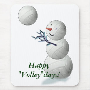 Mousepad Natal do boneco de neve do voleibol