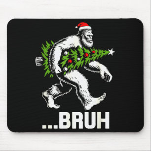 Mousepad Natal do Bruh Pé Grande Engraçado Árvore de Natal 