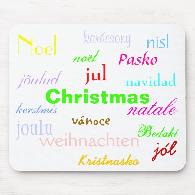 Mousepad Natal Do Mundo Em Branco I (Frente)