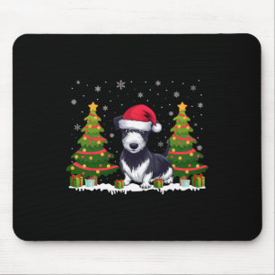 Mousepad Natal do Santa Hat da Árvore Xmas Lights Rat Terri