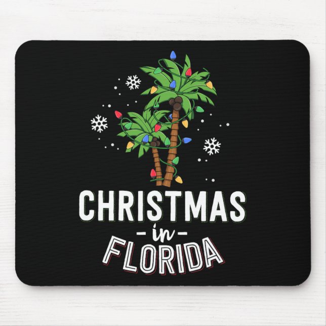 Mousepad Natal Em Flórida A Família Palm Trees Va (Frente)