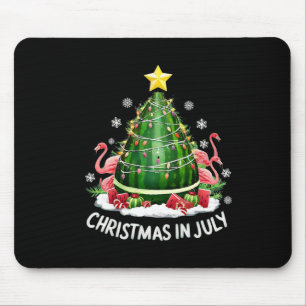 Mousepad Natal Em Julho Árvore De Melancia Funny Flamingo X