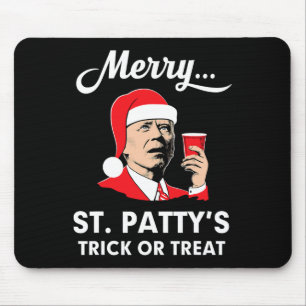 Mousepad Natal Em Julho Biden Papai Noel Alegre St Patty's 