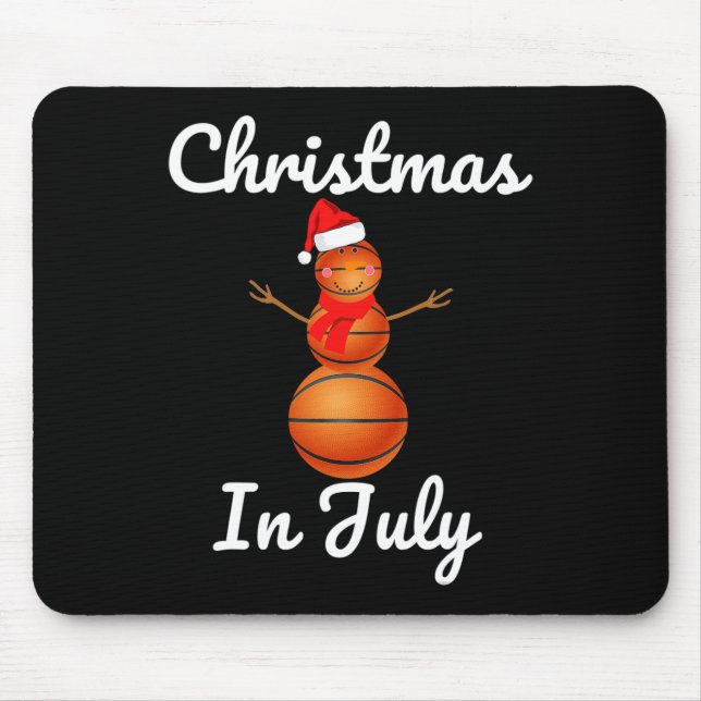 Mousepad Natal Em Julho Esqueleto Boneco De Neve Chapéu De  (Frente)